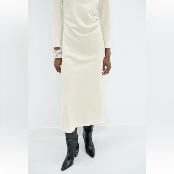 ZARA Crepe Midi Dress - Picture 8 of 12